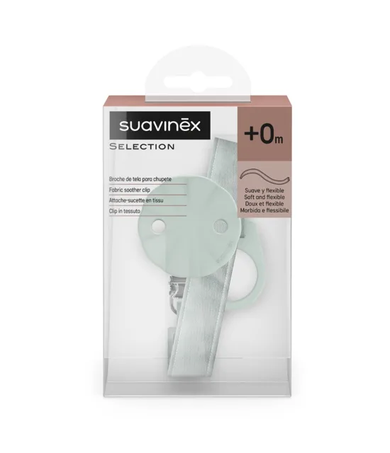 Suavinex Wonderland Klip na dudlík se stuhou 1 ks zelený