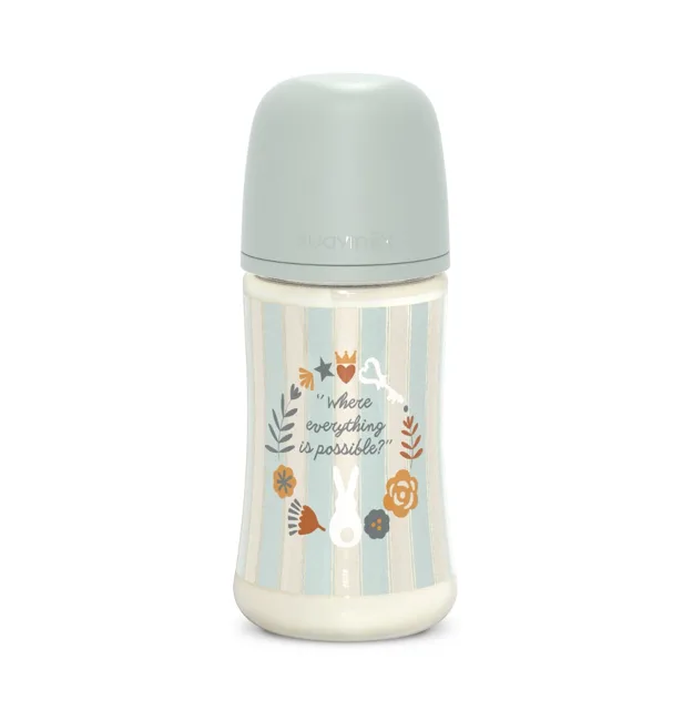 Suavinex Wonderland Kojenecká láhev průtok M 3m+ 270 ml 1 ks zelená