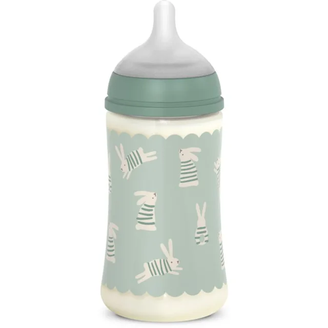 Suavinex Wonderland SX Pro Physiological Anti-Colic kojenecká láhev M Medium Flow 3 m+ Bunny 270 ml