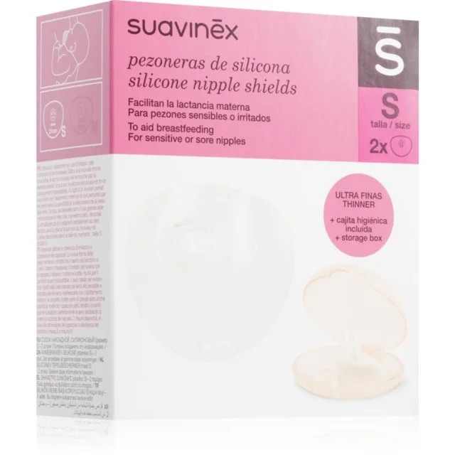 Suavinex Zero Zero Silicone Nipple Shields chrániče prsních bradavek velikost S 21 mm 2 ks