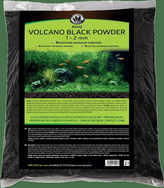 Substrát Rataj Volcano Black Powder 2l