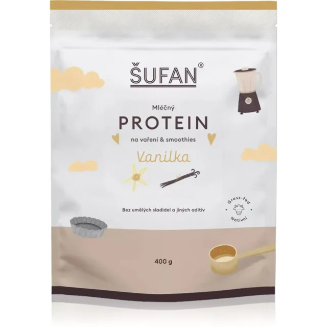 Šufan Mléčný protein na vaření proteinový mléčný nápoj bez cukru příchuť Vanilla 400 g