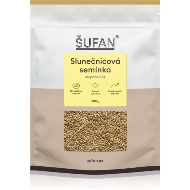 Šufan Slunečnicová semínka BIO semínka loupaná 200 g