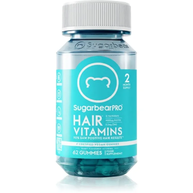 SugarbearPRO® Hair Vitamins gumoví medvídci pro zpevnění pokožky a krásné vlasy příchuť Berry 186 g