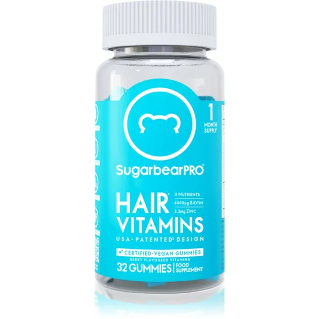 SugarbearPRO® Hair Vitamins gumoví medvídci pro zpevnění pokožky a krásné vlasy příchuť Berry 74 cps