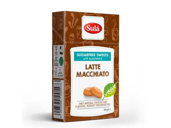 Sulá bonbóny bez cukru Latte Macchiato 44 g
