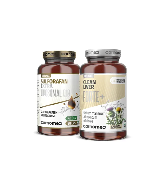 Sulforafan EXTRA Liposomal Q10 90cps + Clean Liver FORTE 120 cps