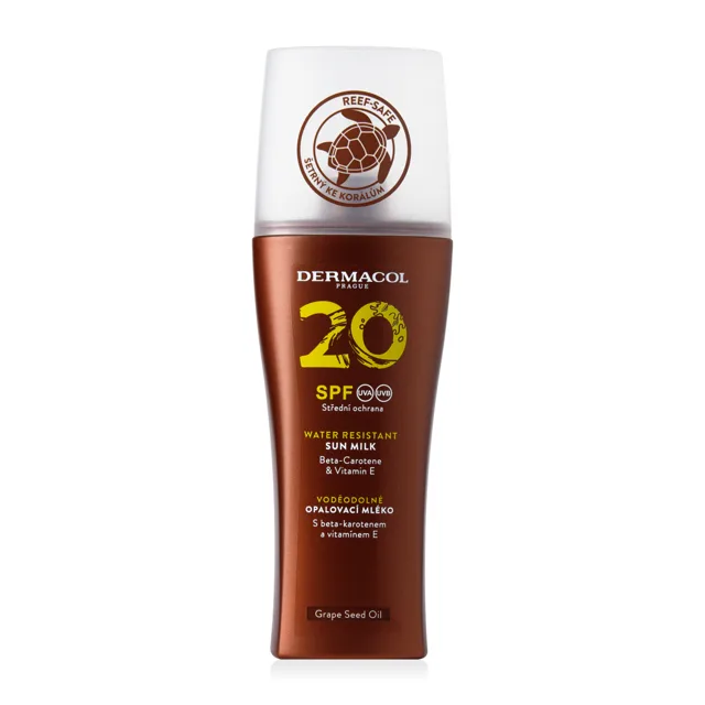 SUN Mléko na opalování SPF 20 rozprašovač Dermacol - Oficiální e-shop Dermacol
