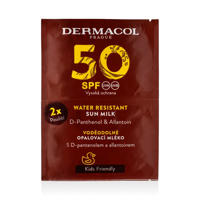 SUN Mléko na opalování SPF 50, 2 x 15 ml Dermacol - Oficiální e-shop Dermacol