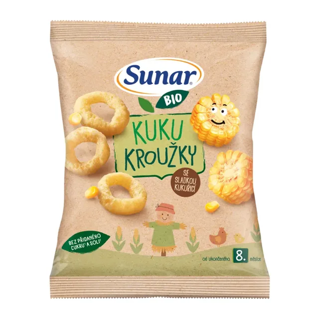 Sunar BIO křupky Kuku kroužky 20 g