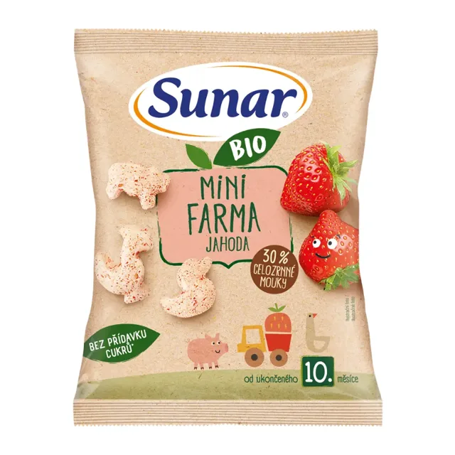 Sunar BIO křupky Mini farma Jahoda 18 g