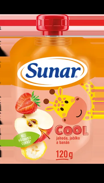 Sunar Cool ovoce Jahoda, banán, jablko kapsička 120 g