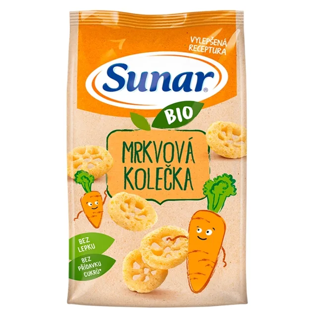 SUNAR Dětské křupky mrkvová kolečka BIO 45 g