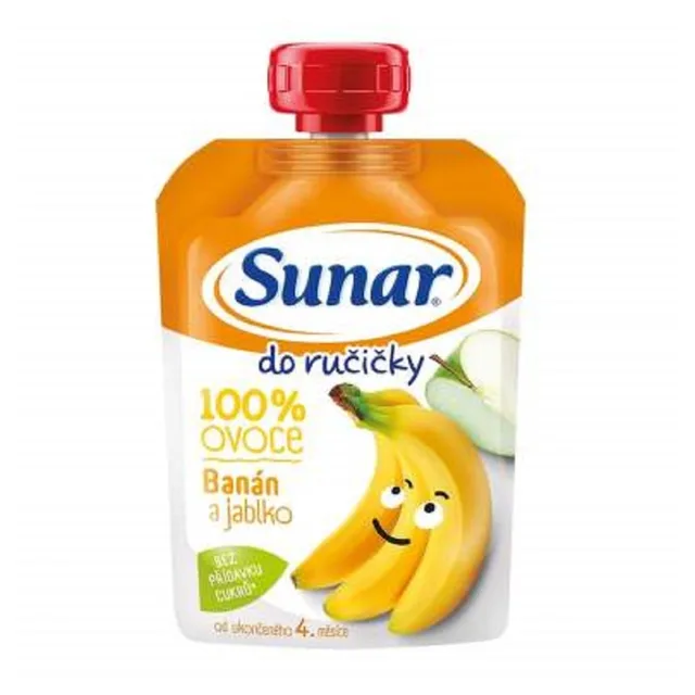 SUNAR Do ručičky ovocná kapsička banán 4m+ 100 g