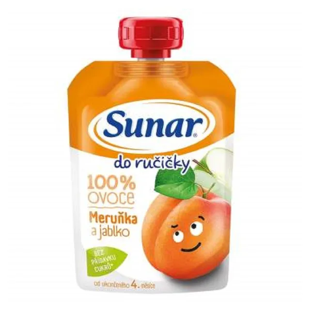 SUNAR Do ručičky ovocná kapsička meruňka 4m+ 100 g