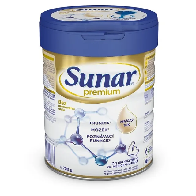 SUNAR Premium 4 batolecí mléko od ukončeného 24. měsíce 700 g