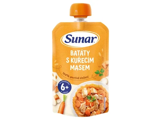 Sunar příkrm batáty s kuřecím masem 6m+ 120 g