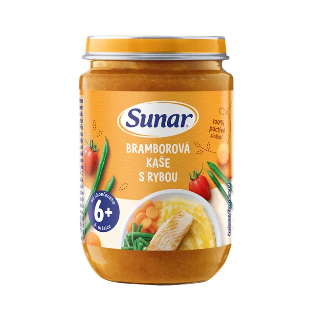 Sunar Příkrm bramborová kaše s rybou 6m+ 190 g