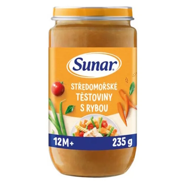 SUNAR Příkrm středomořské těstoviny s rybou 12m+ 235 g