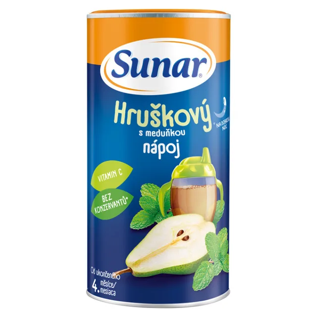 SUNAR Rozpustný nápoj hruškový s meduňkou 200 g