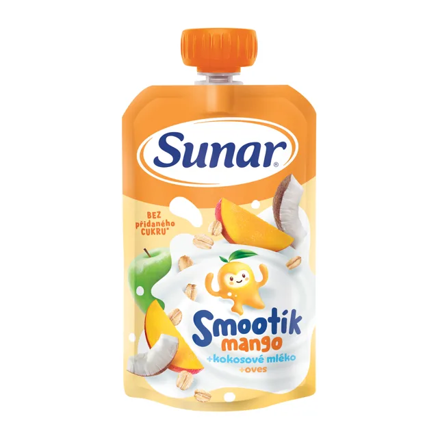 Sunar Smootík Mango, kokosové mléko, ovesné vločky kapsička 120 g