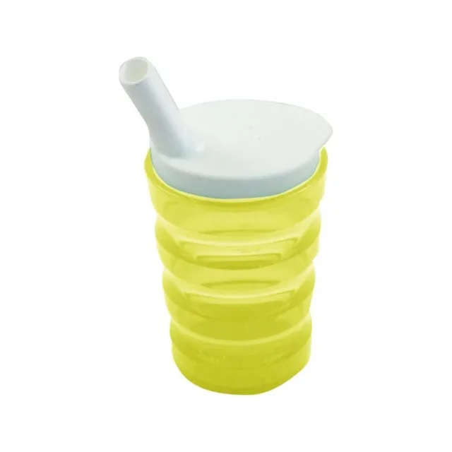 SUNDO Ergonomický hrnek s víčkem s náustkem pro pití a ventilkem, žlutá