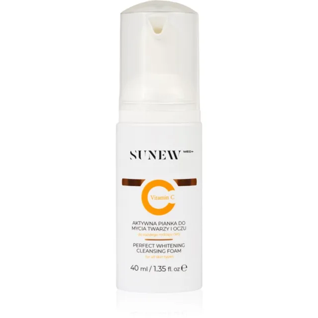 SUNEWMED+ Active Foaming Cleanser Face and Eye Makeup Removal čisticí a odličovací pěna s vitaminem C 40 ml