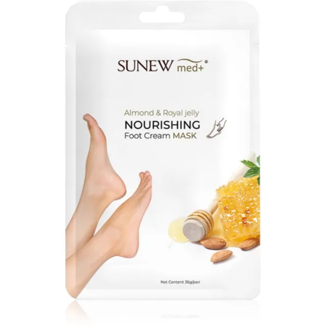 SUNEWMED+ Moisturising Foot Mask with Sweet Almond Oil and Royal Jelly hydratační maska na chodidla 1 pár