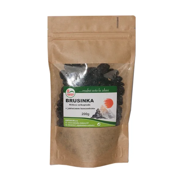 SUNFOOD Brusinky v jablečném koncentrátu 200 g