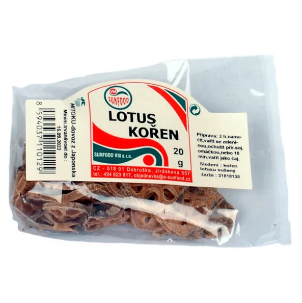 SUNFOOD Lotus kořen sušený 20 g