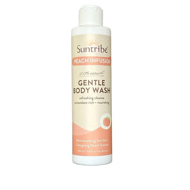 Suntribe Přírodní jemný sprchový gel s výtažky z broskví 200 ml