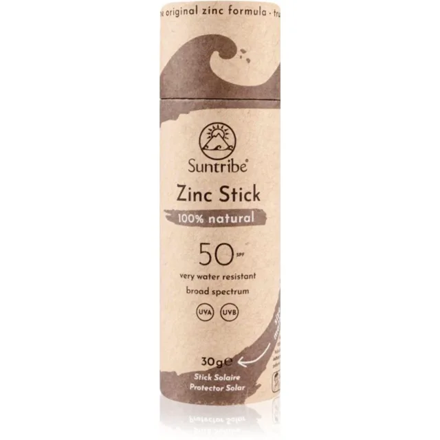 Suntribe Sports Zinc Stick minerální ochranná tyčinka na citlivá místa SPF 50 Cocoa Tint 30 g