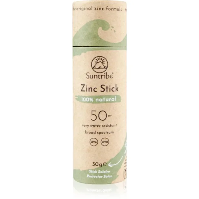 Suntribe Sports Zinc Stick minerální ochranná tyčinka na citlivá místa SPF 50 Mint Green 30 g