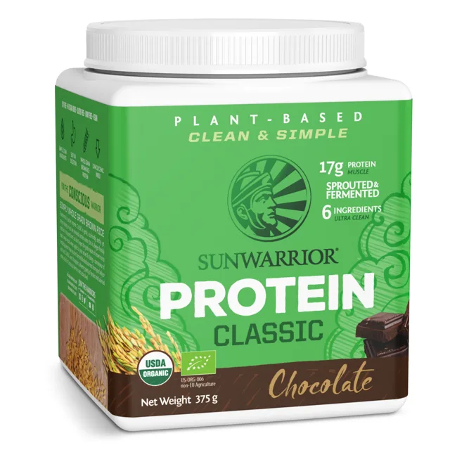 Sunwarrior Classic Protein, čokoláda, 375 g
