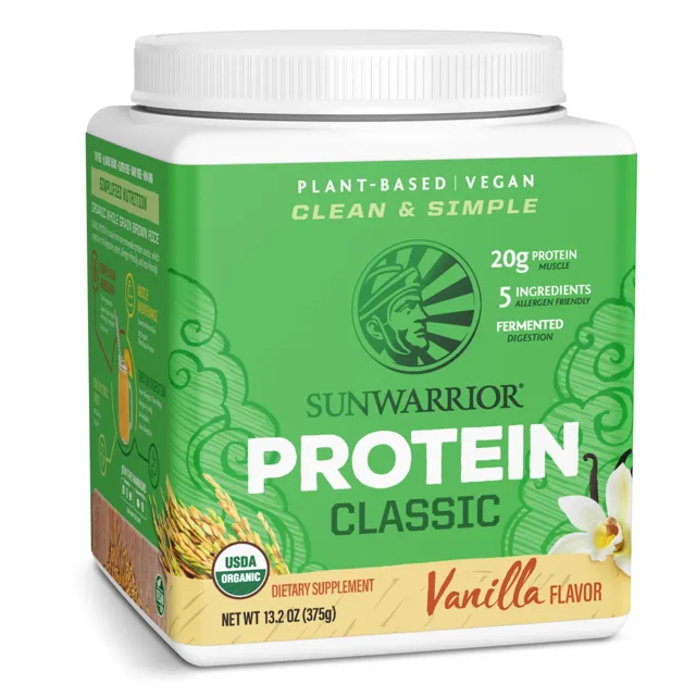 Sunwarrior Classic Protein, vanilka, 375 g