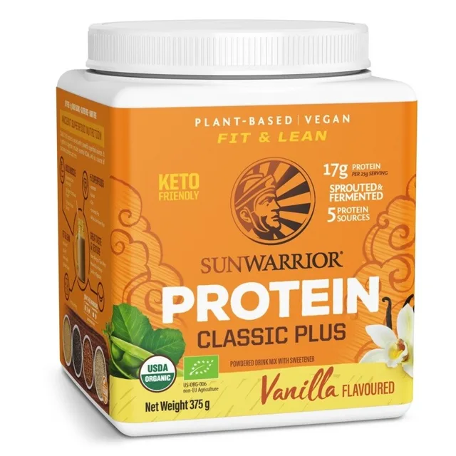 Sunwarrior Protein Classic Plus BIO Vanilkový, 375 g