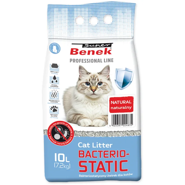 Super Benek bakteriostatické stelivo pro kočky - 10 l