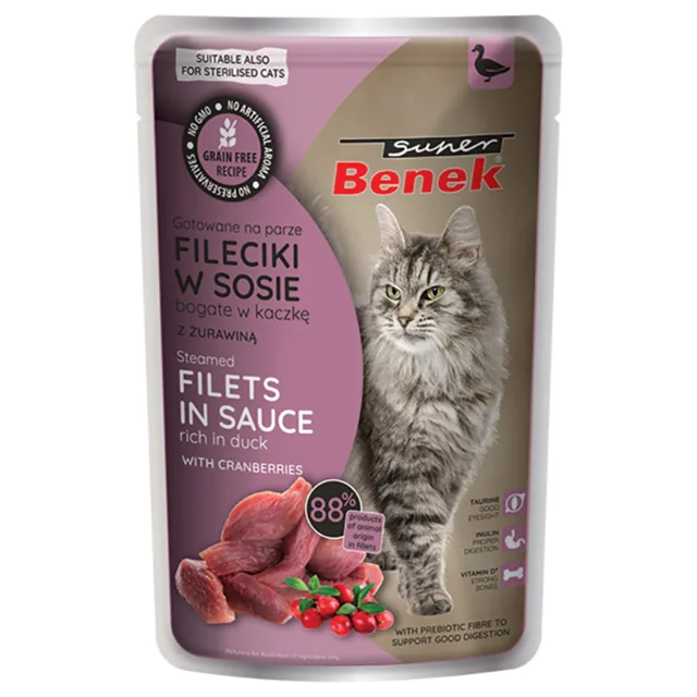 Super Benek filé na páře bez obilovin 28 x 85 g - krůtí s rakytníkem v omáčce