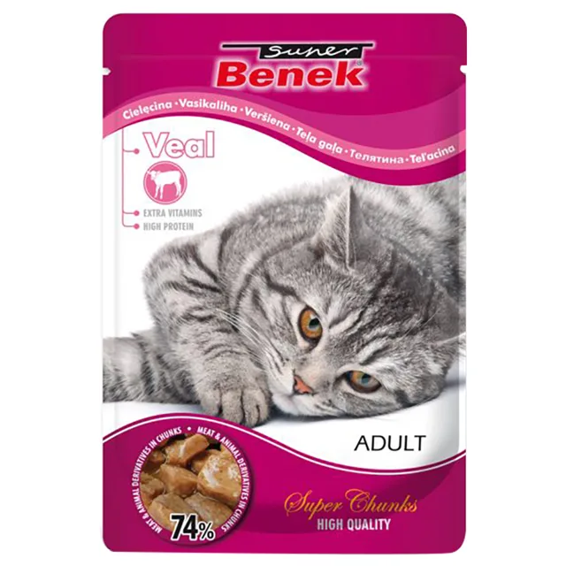 Super Benek Super Chunks 24 x 100 g - kuřecí v omáčce