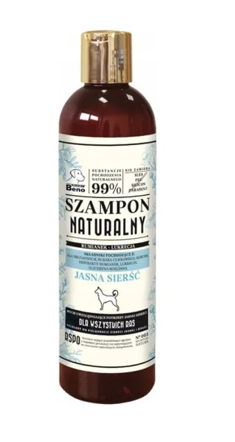 SUPER BENO Přírodní šampón pro psy se světlou srstí 300ml