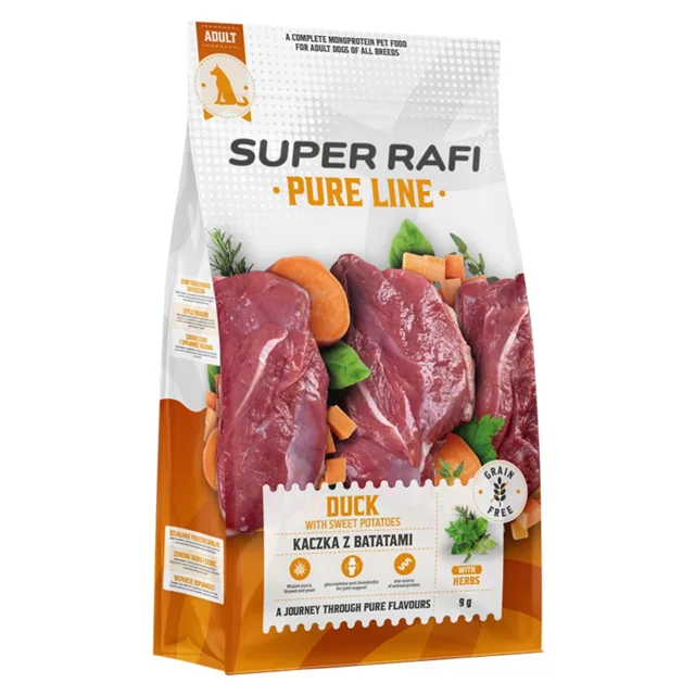 SUPER RAFI Pure Line Kachna s batáty 9 kg granule pro psy