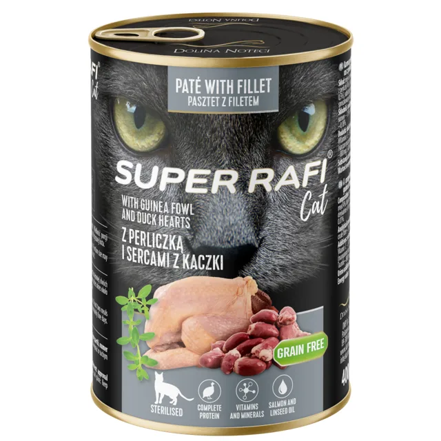 Super Rafi Sterilised Cat 24 x 400 g - husa a krůtí játra