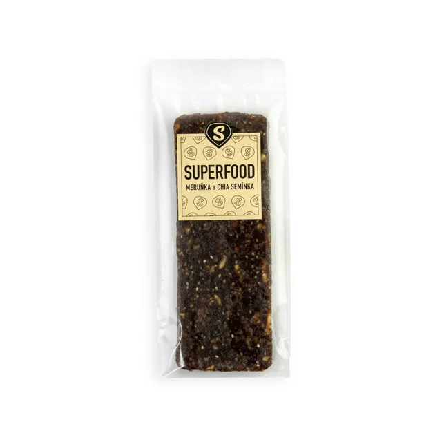 Superfood tyčinka meruňka a chia semínka váha 1kg (20x50g)