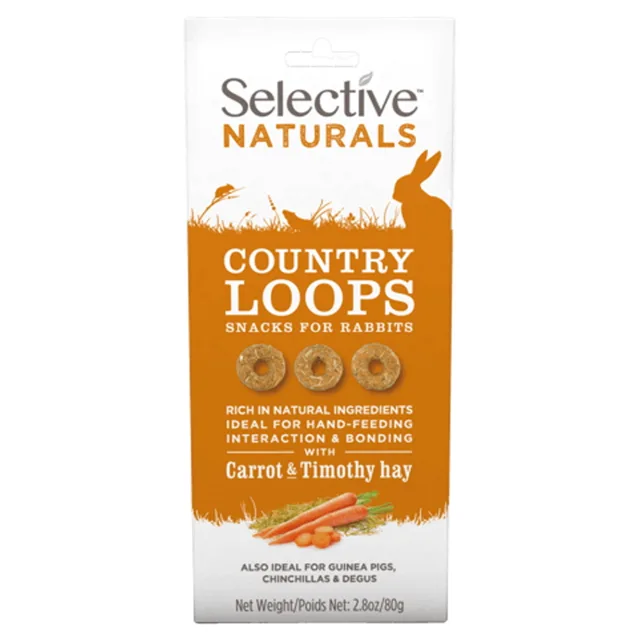 SUPREME Selective naturals snack country loops bojínek s mrkví 80 g