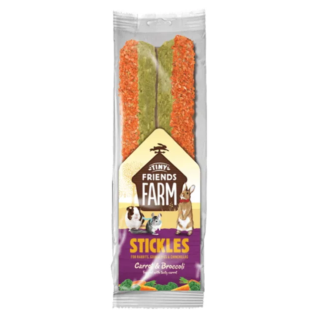 SUPREME Tiny Friends Farm Stickles mrkev a brokolice tyčinky 100 g 2 kusy