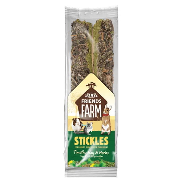 SUPREME Tiny Friends Farm Stickles seno a bylinky tyčinky 2 kusy 100 g