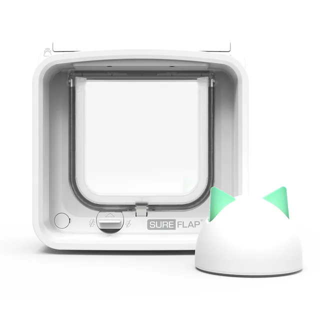 Sureflap Mikrochip Connect dvířka pro kočky s hubem a aplikací - SureFlap Hub ve tvaru kočičí hlavy (komunikace mezi dvířky a aplikací)