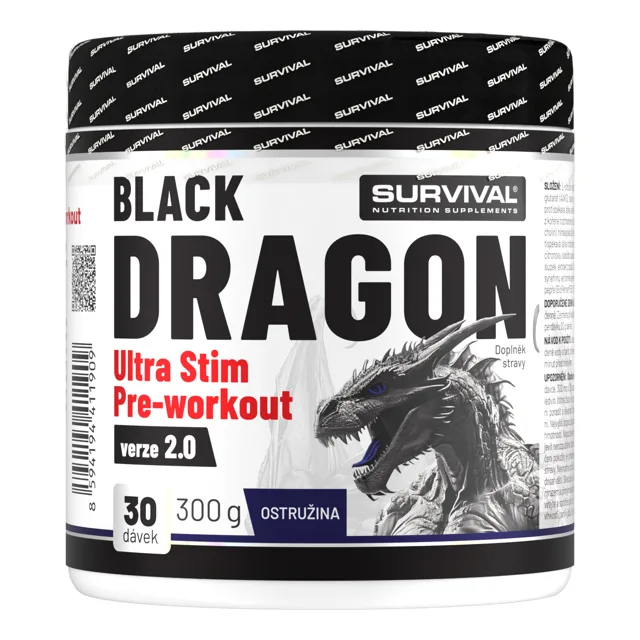 Survival Black Dragon Ultra Stim Pre-workout 300 g ostružina