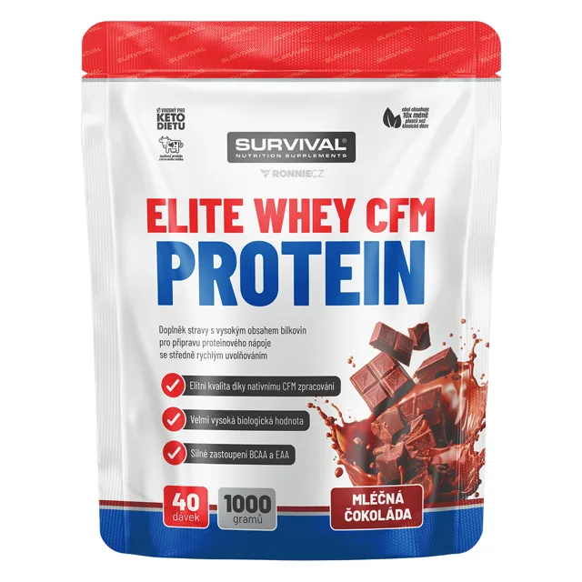 Survival Elite Whey CFM Protein, mléčná čokoláda