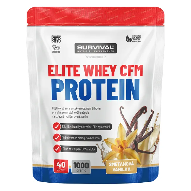Survival Elite Whey CFM Protein, vanilka